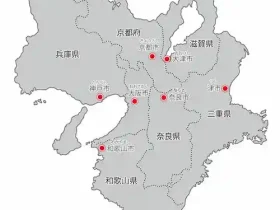 グリコ・森永事件　滋賀県地図